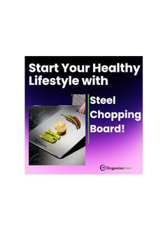 OrganizeMee Large Stainless Steel Chopping Cutting Board for Vegetable Fruit Cutter Metal Choping-Board for Kitchen, Big Size Pad Choping Boards Kitchen,1 Year Warranty (Size 36 cm X 25Cm) - pzsku/Z4B0CCCA925E944F7F02EZ/45/_/1740463669/0b9933e4-e4d1-4b00-b519-a71c4a033a0b