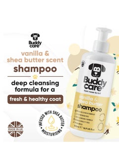 Buddy Vanilla and Shea Butter Dog Shampoo Moisturising Shampoo for Dogs  Vanilla and Shea Butter Scented With Aloe Vera and Pro Vitamin B5 500ml  - Image 3