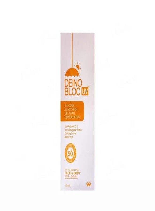 Biovida جل واقي الشمس BIOVIDA Deino Bloc UV مناسب لجميع أنواع البشرة، SPF 50، حماية لمدة 24 ساعة، غني بفيتامين C و E - Image 1