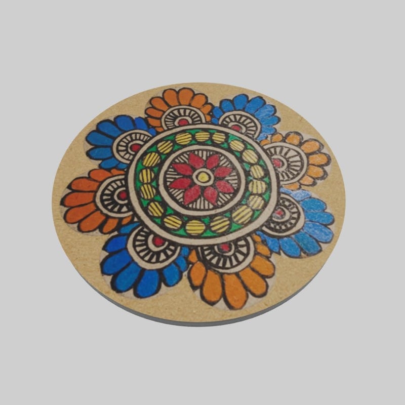 PICRAZEE DIY Engineered Pine MDF Pre-Marked 12 Round Plates Size 4x4 inch and 5.5 mm Thickness– Ideal for Art and Craft, Resin Art, Decoupage, and DIY Projects - Image 5