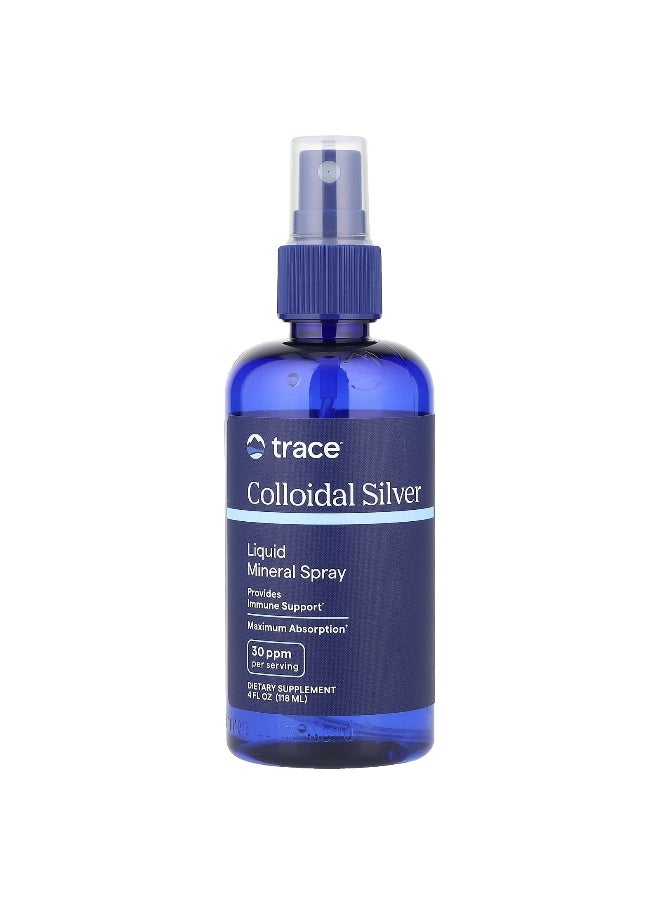 TRACE Trace, Colloidal Silver Mineral Spray, 30 ppm, 4 fl oz (118 ml)  - Image 1
