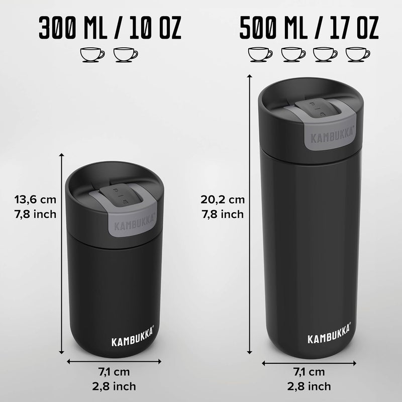 كامبوكا كوب قهوة معزول (500 مل) - ثيرموس مانع للتسرب: تقنية Snapclean® - مثالي للمشروبات الساخنة والباردة - قاعدة غير قابلة للانزلاق - فولاذ مقاوم للصدأ - موديل أوليمبوس أسود مطفي - Image 4