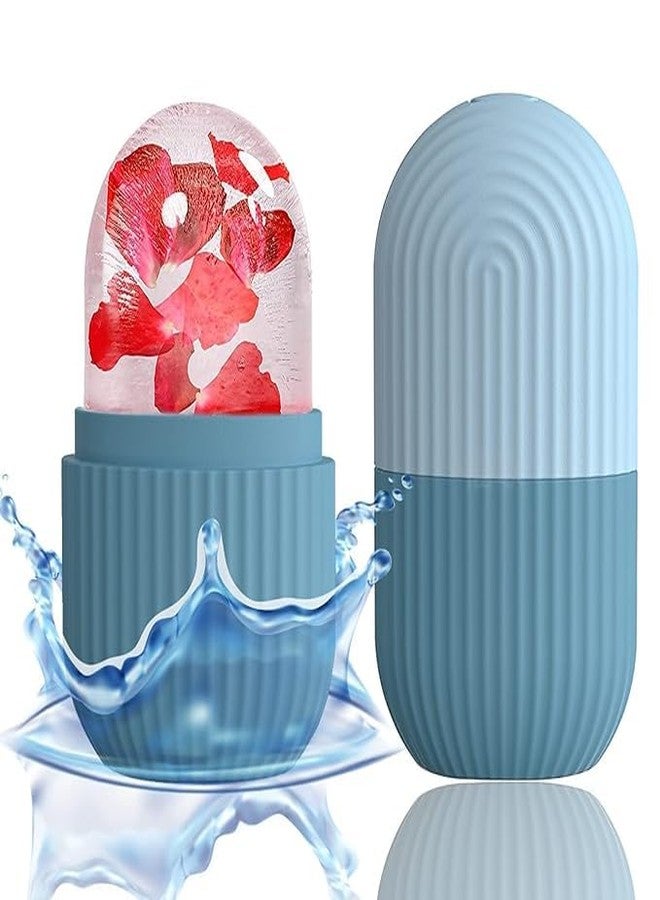 OFFERZONE Ice Roller for Face and Eye, Reusable Silicone Ice Facial Roller Ice Holder, Face Ice Mold Skin Care, Ice Cube Roller for Shrink Pores Anti-Wrinkle Reduce Puffiness - Image 1