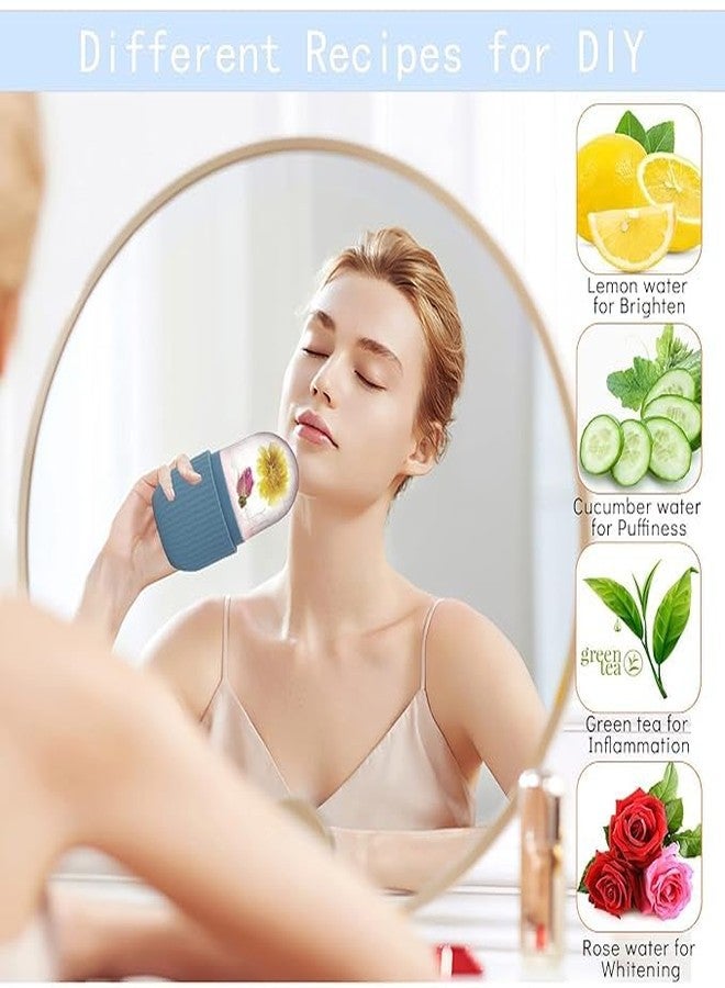 OFFERZONE Ice Roller for Face and Eye, Reusable Silicone Ice Facial Roller Ice Holder, Face Ice Mold Skin Care, Ice Cube Roller for Shrink Pores Anti-Wrinkle Reduce Puffiness - Image 4