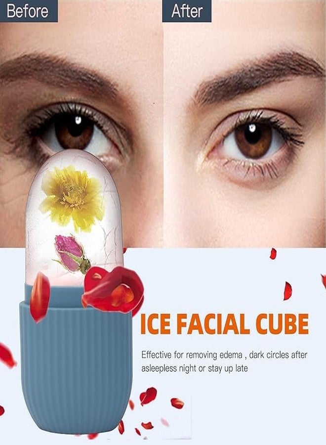 OFFERZONE Ice Roller for Face and Eye, Reusable Silicone Ice Facial Roller Ice Holder, Face Ice Mold Skin Care, Ice Cube Roller for Shrink Pores Anti-Wrinkle Reduce Puffiness - Image 5