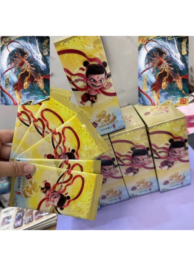 Which Magic Child Haunts The Sea Card Whole Box Bucket Day Bag Card Movie Seal God List Peripheral Blind Box-Color:Nezha: The Demon Boy Makes Trouble In The Sea [dou Tian Bao] A Whole Pack-Specification:Random Card Pack, Non-refundable And Non-exchangeable After Opening  - Image 4