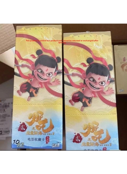 Which Magic Child Haunts The Sea Card Whole Box Bucket Day Bag Card Movie Seal God List Peripheral Blind Box-Color:Nezha: The Demon Boy Makes Trouble In The Sea [dou Tian Bao] A Whole Pack-Specification:Random Card Pack, Non-refundable And Non-exchangeable After Opening