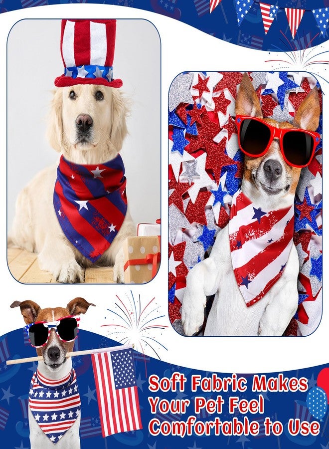 Reginary 72 Packs Veterans Day Dog Bandanas Bulk America Flag Patriotic Pet Bandanas Triangle Scarf Bibs Adjustable Dogs Bandana for Remembrance Day - Image 5