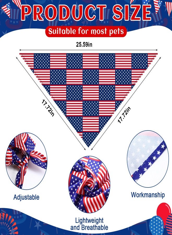 Reginary 72 Packs Veterans Day Dog Bandanas Bulk America Flag Patriotic Pet Bandanas Triangle Scarf Bibs Adjustable Dogs Bandana for Remembrance Day - Image 2