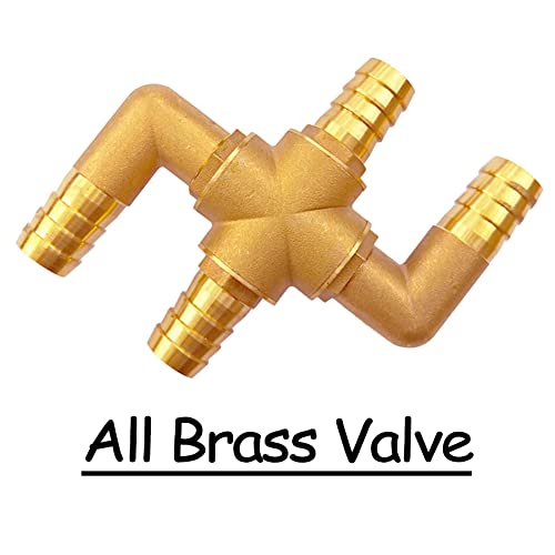 Uenede Solid Brass 5/8 Inch Heater Control Valve, Car Heater Air Conditioning Ball Valve with Switch 5/8" Hose Barb Automotive Heater Bypass Valve Fitting - Image 5