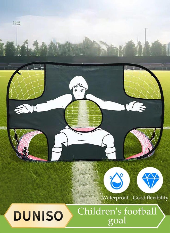 DUNISO 2-In-1 Children's Soccer Goal, Children's Pop-Up Soccer Goal, Portable Mini Soccer Goal, Foldable, Easy To Set Up, Suitable For   Indoor And Outdoor Use - Image 1
