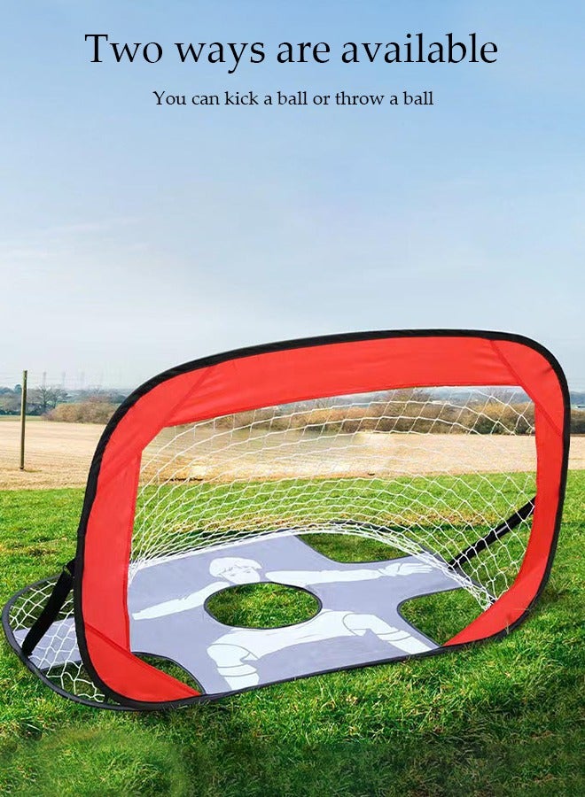 DUNISO 2-In-1 Children's Soccer Goal, Children's Pop-Up Soccer Goal, Portable Mini Soccer Goal, Foldable, Easy To Set Up, Suitable For   Indoor And Outdoor Use - Image 4