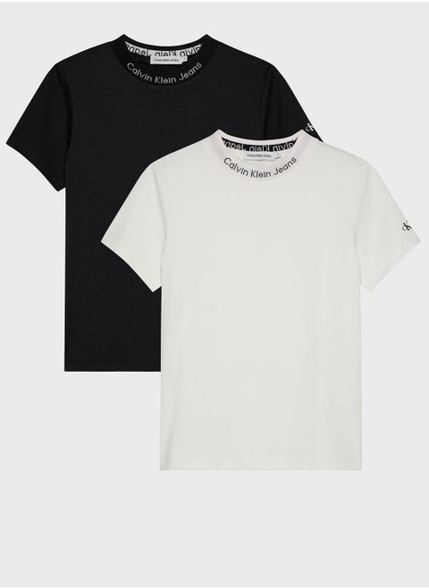Kids 2 Pack Crew Neck T-Shirt