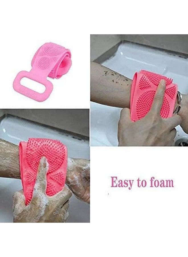 PARSE PERSONAL CARE Men & Women's Double Side Silicone Back Scrubber Bath Brush Belt Washer for Dead Skin Removal - Image 4