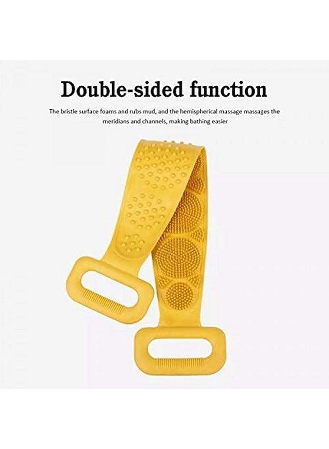 PARSE PERSONAL CARE Men & Women's Double Side Silicone Back Scrubber Bath Brush Belt Washer for Dead Skin Removal - Image 3