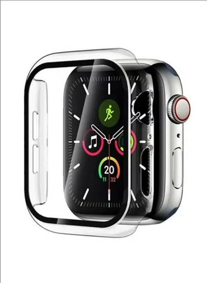 Protective Case With Tempered Glass Screen Protector For Apple Watch Series 4/5/6 40mm Clear - Image 2