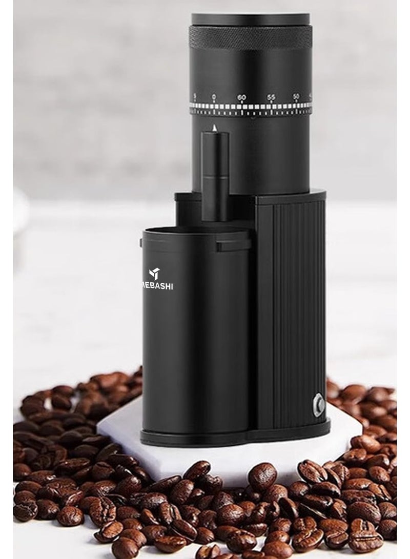 MEBASHI Electric Coffee Grinder, 70g Capacity, 60 Grind Settings, Conical Burr, (ME-CG2303), 72W, Black - Image 3