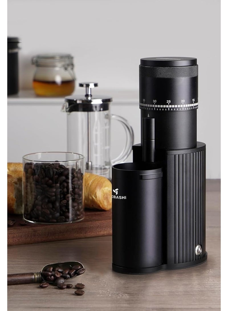 MEBASHI Electric Coffee Grinder, 70g Capacity, 60 Grind Settings, Conical Burr, (ME-CG2303), 72W, Black - Image 5
