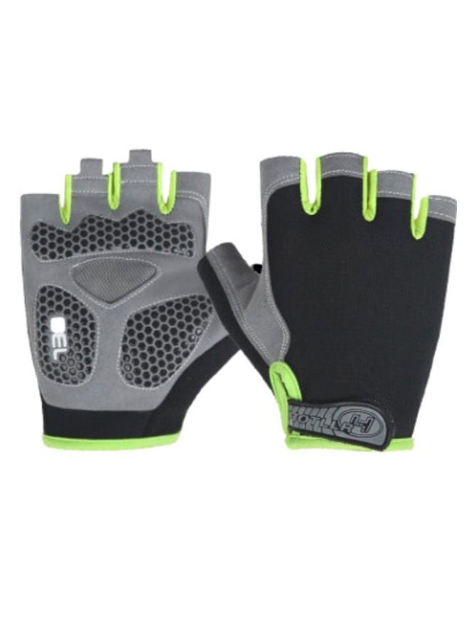 NIBEMINENT Pair Of Anti Slip Training Half Finger Gloves  - Image 1
