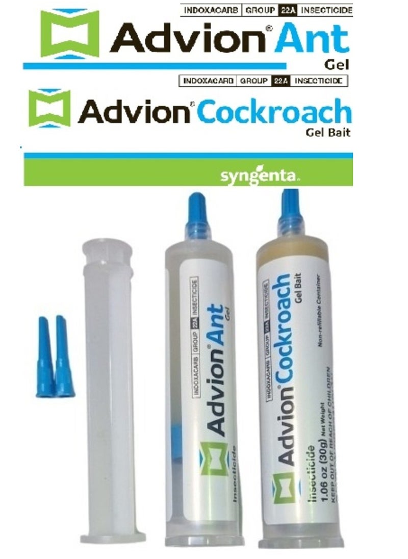 syngenta Advion Gel Combo Cockroach Plus Ant Gel. Cockroach and Ant killer gel. Insecticides Gel. Cockroach and Ant Control Gel. Cockroach and Ant Removal Gel2x30 Grams 