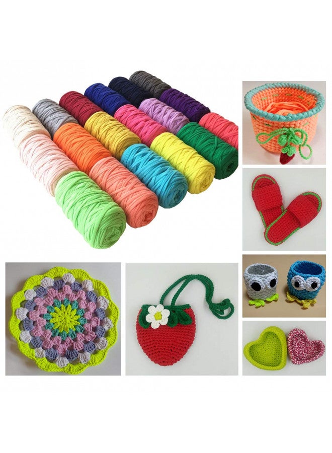 STARINGIRL 1PCS 250g 8.1oz Soild Color Fancy Yarns DIY Bag Handbag Carpet Cushion Cotton Cloth T-Shirt Yarn Knitting Crochet Yarn Pet Cave Basket Crochet Bag Fabric Yarn - Image 1