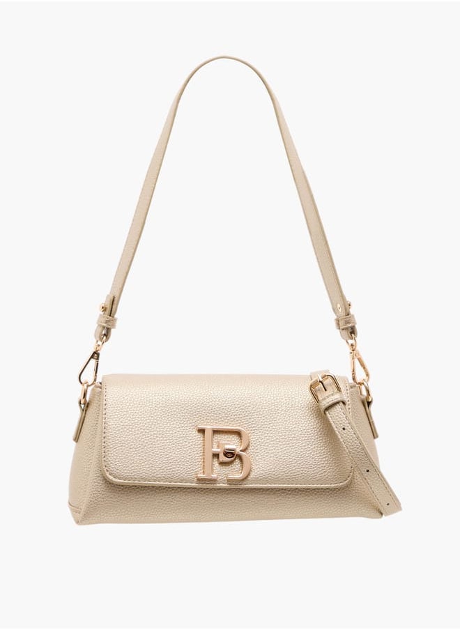 Flora Bella By Shoexpress Women's Logo Accent Crossbody Bag with Twist Lock Closure and Detachable Strap  - Image 1