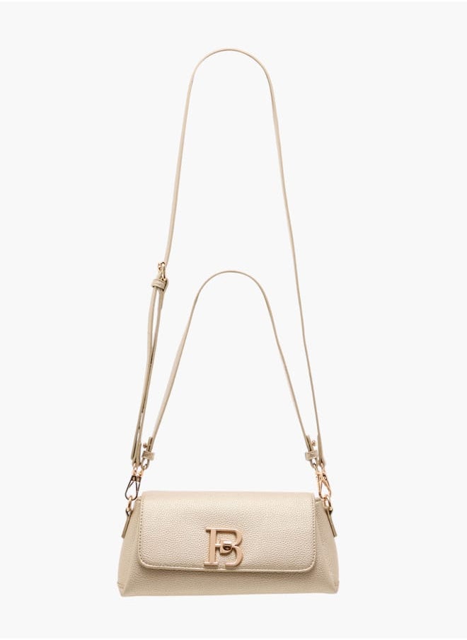 Flora Bella By Shoexpress Women's Logo Accent Crossbody Bag with Twist Lock Closure and Detachable Strap  - Image 2