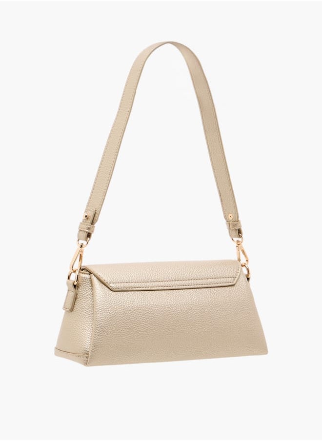 Flora Bella By Shoexpress Women's Logo Accent Crossbody Bag with Twist Lock Closure and Detachable Strap  - Image 3