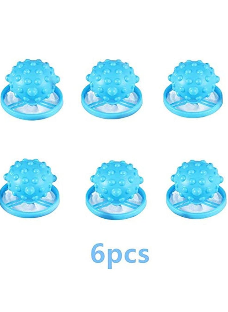 KASTWAVE - 6pcs Reusable Washing Machine Lint Catcher Household Lint Mesh Bag Hair Filter Net Pouch Washer Hair Nice Hot No Chemicals Tumble Wash Washing Laundry Dryer Balls Soften Fabric - Image 1