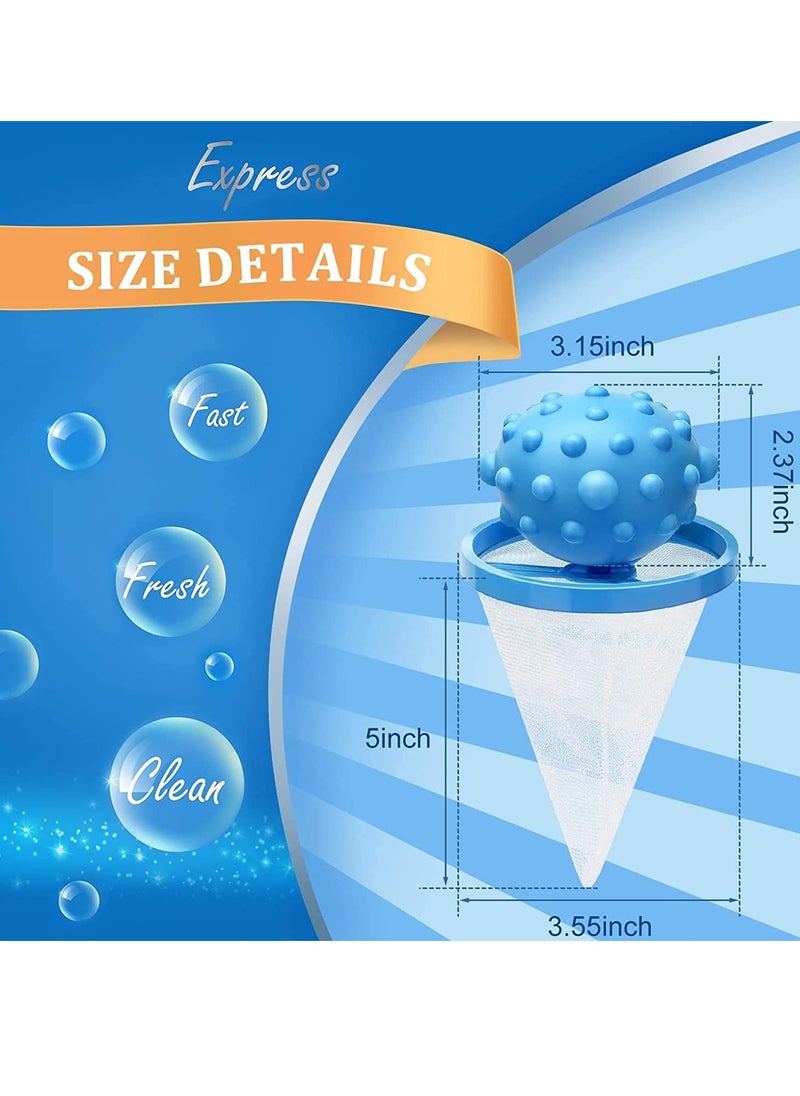 KASTWAVE - 6pcs Reusable Washing Machine Lint Catcher Household Lint Mesh Bag Hair Filter Net Pouch Washer Hair Nice Hot No Chemicals Tumble Wash Washing Laundry Dryer Balls Soften Fabric - Image 1