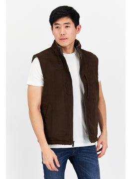 Men Sleeveless Bomber Vest Jacket, Brown - pzsku/Z4B0DDDB8302761D7F154Z/45/_/1737642302/0f1077e0-dfea-4ec9-8fe6-be7901c7f3ff