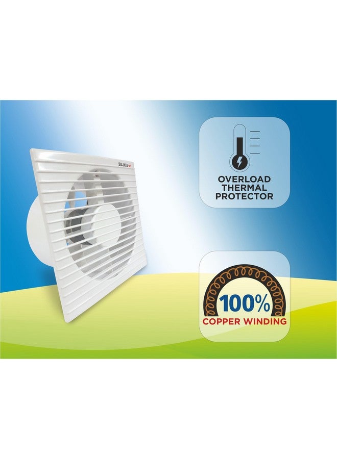 Sujata Exhaust Fan | 2 Yrs Warranty | 150mm, 230V, 2300 RPM, Fan for Bathroom 6 inch, Exhaust Fan for Kitchen 6 inch, 100% Copper Winding, For All Rooms (APB216 - White) - Image 3