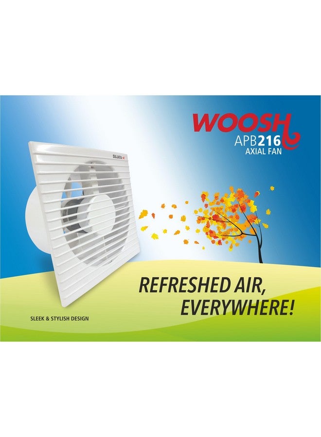Sujata Exhaust Fan | 2 Yrs Warranty | 150mm, 230V, 2300 RPM, Fan for Bathroom 6 inch, Exhaust Fan for Kitchen 6 inch, 100% Copper Winding, For All Rooms (APB216 - White) - Image 4