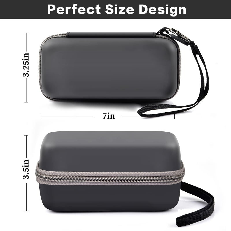 casmilee Case Compatible with Anker 737/735/ 736/717 USB-C Portable Charger Power Bank, Fast Foldable Wall PowerBank Bag for GaN Prime Nano II AC Adapter, Powercore Pocket for lights Cable - Black - Image 3