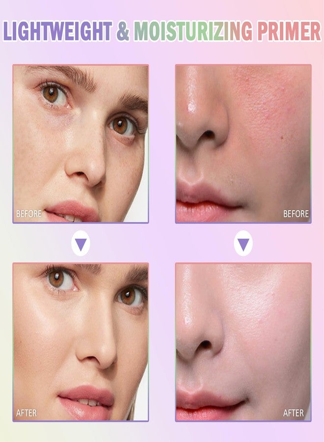 Jutqut 2PCS Primer for Face Before Makeup, SPF 50 Sunscreen Isolation Cream, One-Step Tone Adjusting Face Primer with Oil Control Moisturizing Brightening Skin Tone, Lightweight Color Correcting Serum - Image 3