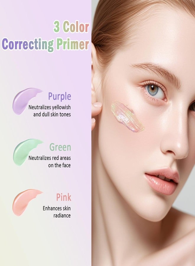 Jutqut 2PCS Primer for Face Before Makeup, SPF 50 Sunscreen Isolation Cream, One-Step Tone Adjusting Face Primer with Oil Control Moisturizing Brightening Skin Tone, Lightweight Color Correcting Serum - Image 2