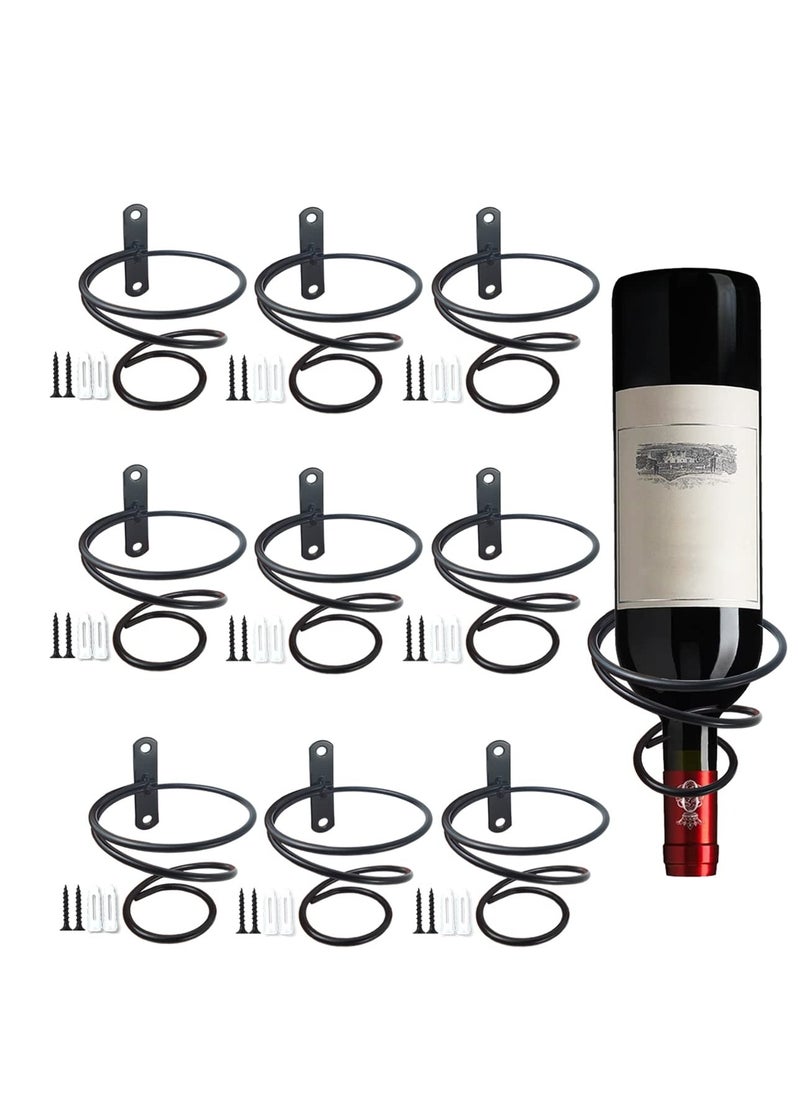 10 Pcs Mounted Wine Racks, Spiral Wine Wall Holder, Metal Wine Bottle Display Holder, Wine Rack for Wine Organizer and Storage Wall Wine Themed Decor, Black (Downward Style) - pzsku/Z4B0E160DB587E77ABC5BZ/45/_/1721209108/c3ab41dc-d817-43c0-b46f-8a6daeead4cd