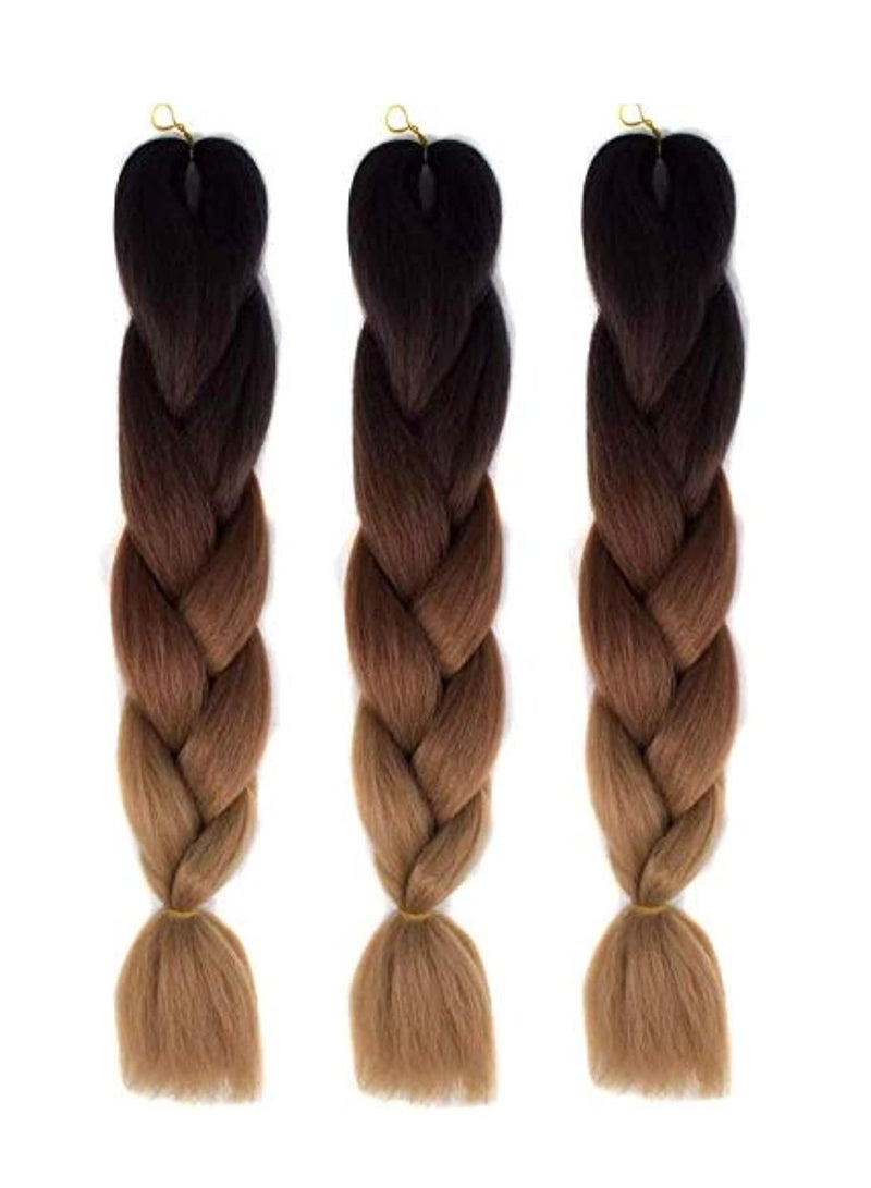 أوريتي وصلات شعر ضفائر أفريقية نسائية من أوريتي - 60 سم، مجموعة من 3 قطع - Image 2