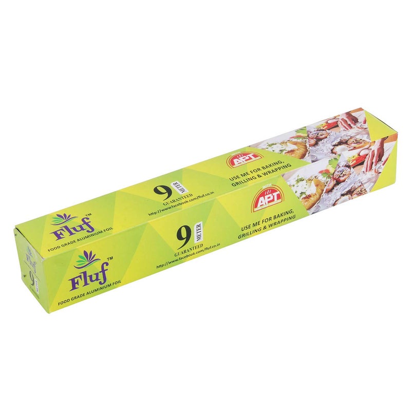 Fluf Aluminium Foil Silver KitchenRoll Paper Food wrap Disposableholder for Wrapping PackingFreezing Food Grade Quality Wrapping Freezing Baking Tiffin Lunch Box Home Hotel Restaurants Office 9M Pack of 3 - Image 5