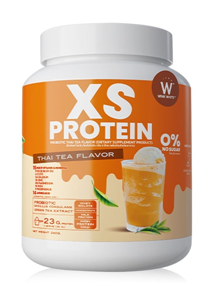 وينك وايت شاي بروبيوتيك بروتين مصل اللبن التايلاندي XS - مكمل غذائي غني بالبروتين ٢٣ غرام | صحة الأمعاء والتحكم في الوزن - Image 1