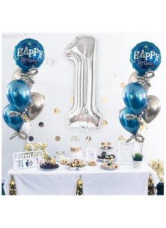 Silver 1 Balloon for First Birthday - 40 Inch | Silver One Balloon for First Birthday Decorations - pzsku/Z4B0E69997DD0E0DB50ACZ/45/1741335375/467f141f-6028-45bb-a1f0-96b33296174e