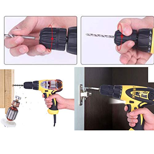 MLD Screwdriver drill machine reverse forward torque adjustable 10mm drilling gun With PH2(+/-) 10pcs Bits and 5 pcs Hss drill bit set KM-105-(10 mm/350w/750 Rpm/230v/Multicolor/Plastic) - Image 4
