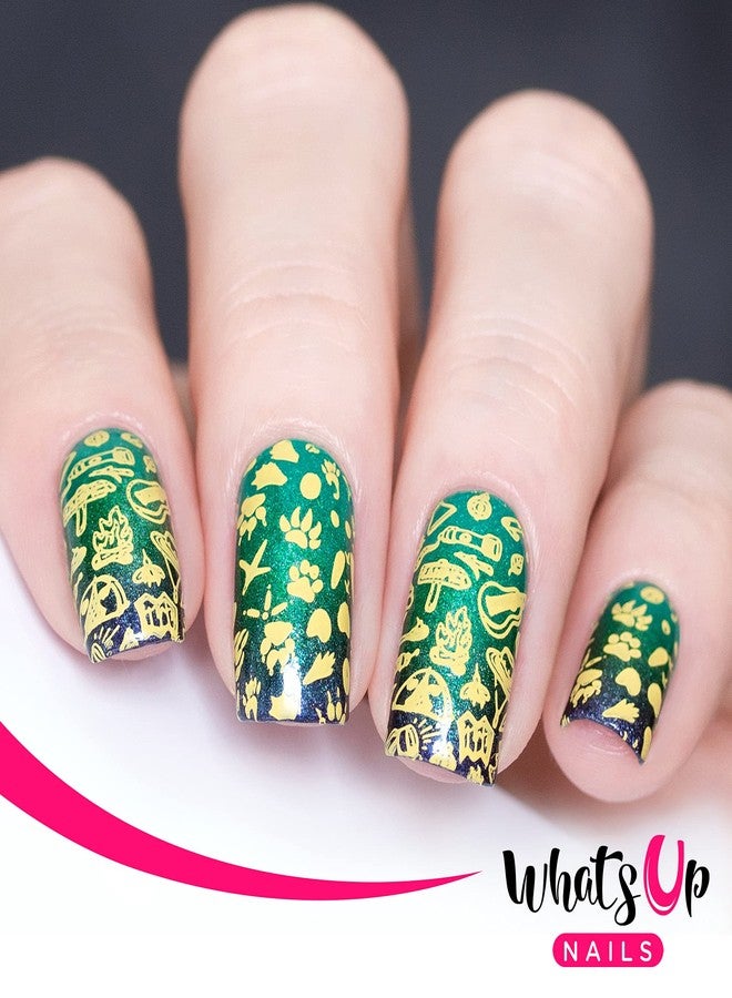Whats Up Nails - B070 Campfire Stories Stamping Plate for Nail Art Design - Image 3