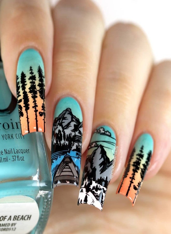 Whats Up Nails - B070 Campfire Stories Stamping Plate for Nail Art Design - Image 5