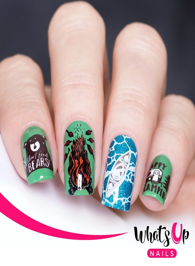 Whats Up Nails - B070 Campfire Stories Stamping Plate for Nail Art Design - Image 4