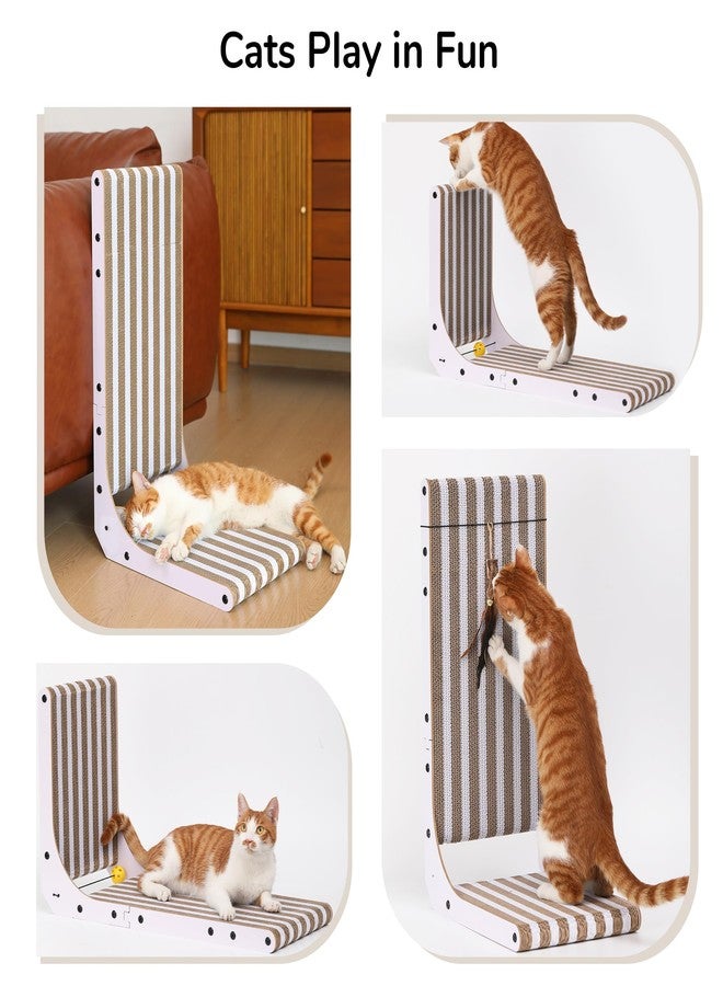 Boxalls Cat Scratch Furniture Protector 78.7"X15.7", Scratching Mat for Counch, Sofa, Wall, Tower, Self-Adhesive DIY Anti Scratch Edge Sticky Pet Pads, Trimmable Carpet Replacement - Dark Grey - Image 5