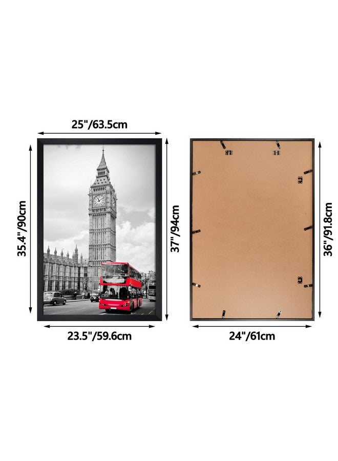 Giftgarden 24x36 Poster Picture Frame Black, Textured Aluminum Frame 36x24 for Wall Display, Single - Image 1