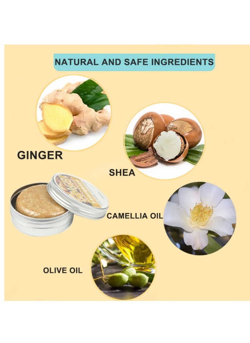 MAITING 3 Pcs Natural Ginger Shampoo Bar for Hair Regrowth - Promotes Hair Growth, Anti Hair Loss  - Image 2