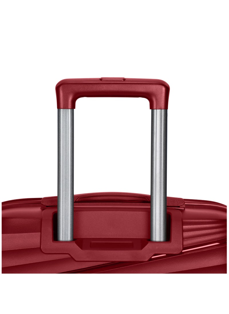 SENATOR - Hard Case Carry On Luggage Trolley For Unisex Polypropylene Lightweight 4 Double Wheeled Suitcase With Built In TSA Type Lock Travel Bag KH1005 Wine Red - Image 1