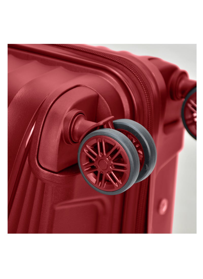 SENATOR - Hard Case Carry On Luggage Trolley For Unisex Polypropylene Lightweight 4 Double Wheeled Suitcase With Built In TSA Type Lock Travel Bag KH1005 Wine Red - Image 1